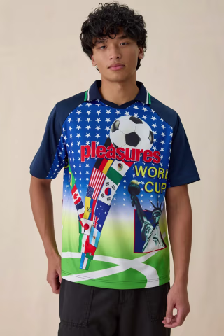 Pleasures Soccer Flag Graphic Jersey Tee