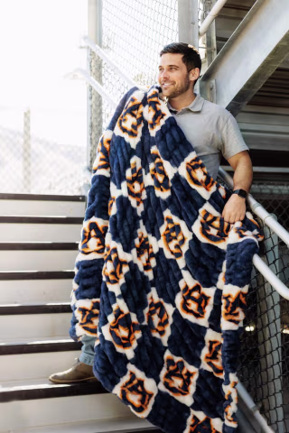 Minky Couture Auburn Tigers Blanket