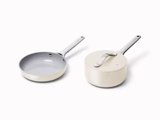 Caraway Non-Stick Ceramic-Coated, Mini Fry Pan & Saucepan Duo