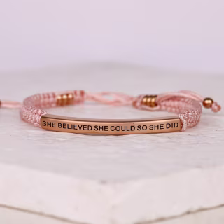 "She Believed She Could" Bracelet 