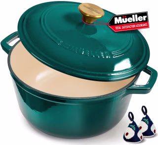 Mueller DuraCast 6 Quart Enameled Cast-Iron Dutch Oven