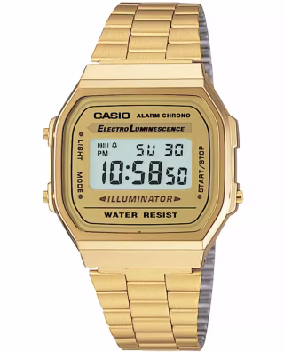 Casio Digital Vintage Gold-Tone Bracelet Watch