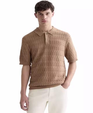 Scotch & Soda Pointelle Knitted Polo Shirt