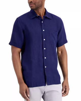 Club Room Men's 100% Linen Shirt