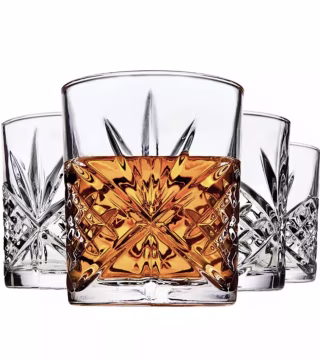 Godinger Dublin Crystal Five-Piece Decanter Whiskey & Double Old-Fashion Set