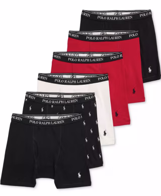 Polo Ralph Lauren Classic Fit Boxer Briefs 5+1 Bonus Pack