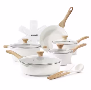 Sensarte 10-Piece Ceramic Pots and Pans Set