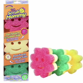 Scrub Daddy Scrub Mommy Power Flower Dual-Sided Cleaning Sponges
