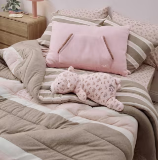 The Hollister Collection at Target Pink Floral Bear Weighted Plush Throw Pillow