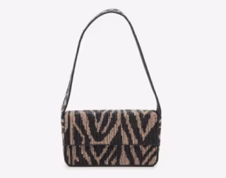 Kelly & Katie Zebra Beaded Shoulder Bag