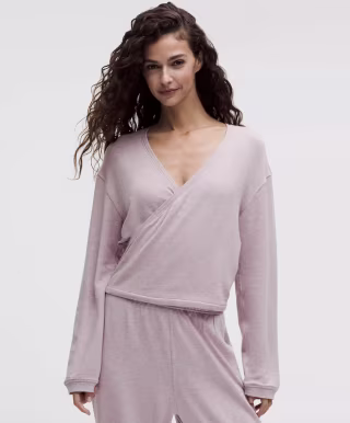 Lululemon BeCalm Wrap-Front Long-Sleeve Shirt