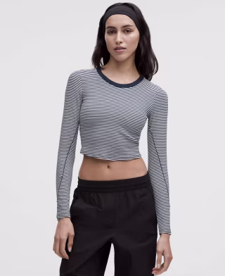 Lululemon Hold Tight Straight-Hem Cropped Long-Sleeve Shirt