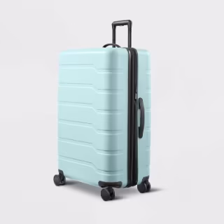 Open Story Hardside Large Checked Spinner Wheels Suitcase