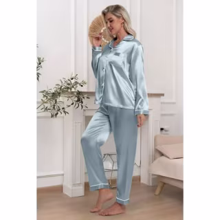 Dakimoe Silky Satin Pajama Set