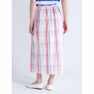Free Assembly Button-Front Cotton Maxi Skirt