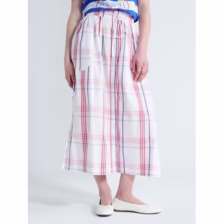 Free Assembly Button-Front Cotton Maxi Skirt