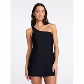 Time and Tru One Shoulder Swim Dress