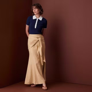 Rosie Assoulin x Target Side Tie Linen Blend Maxi Skirt