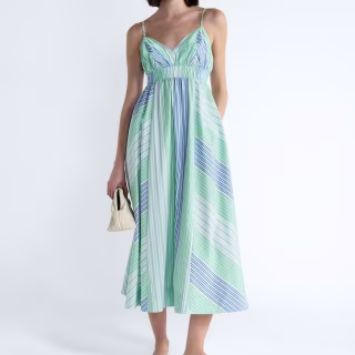 Free Assembly Striped Cotton Maxi Dress