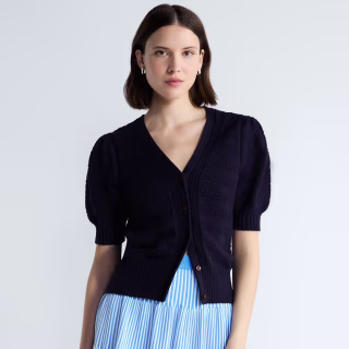 Free Assembly Cotton Crochet Cardigan