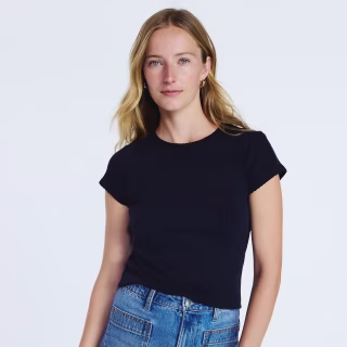 Free Assembly Pointelle Mini Tee