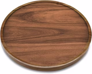 Auam 10-Inch Acacia Wood Lazy Susan Organizer