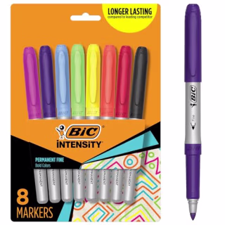 BIC Intensity Assorted Colors Fashion Permanent Markers
