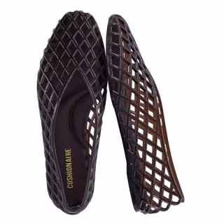 Cushionaire Siesta Modern Lattice Ballet Flats