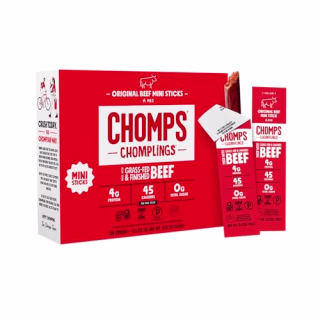 Chomps Grass-Fed Original Beef Jerky Snack Sticks