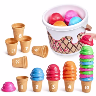 JoyCat Ice Cream Counting and Color Sorting Set