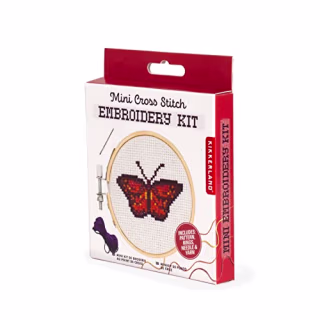 DIY Mini Cross Stitch Butterfly Embroidery Starter Kit
