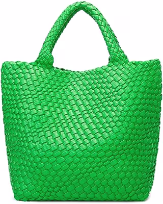 Queenoris Woven Tote Shoulder Bag
