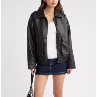 BP. Relaxed Faux Leather Jacket