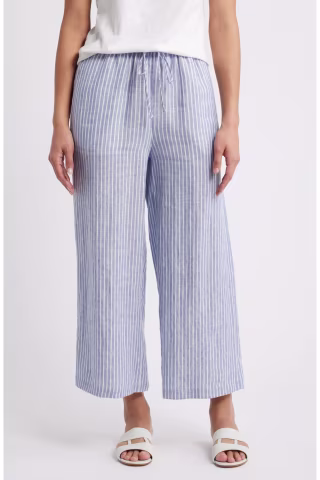 Caslon Wide Leg Crop Linen Pants