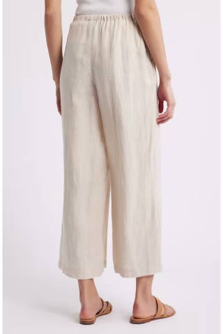 Caslon Wide Leg Crop Linen Pants