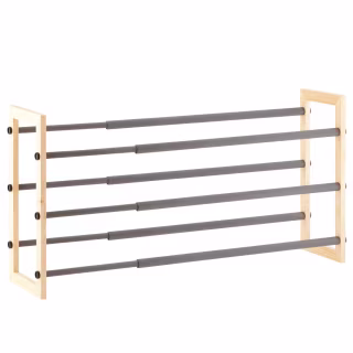The Container Store 3-Tier Expandable Grippy Shoe Rack