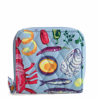 Vera Bradley Outlet Cotton Essential Small Zip-Around Wallet