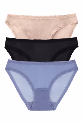 On Gossamer 3-Pack Mesh Hip Bikinis