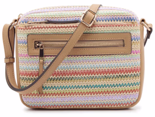 Crown Vintage Straw Crossbody Bag