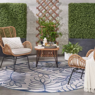 Nourison Aloha Leaf Print Indoor/Outdoor Area Rug