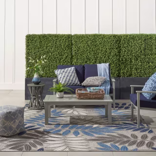 Nourison Aloha Leaf Print Indoor/Outdoor Area Rug