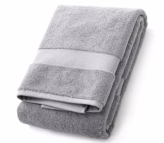 Organic Classic Turkish Cotton Grey Bath Towel