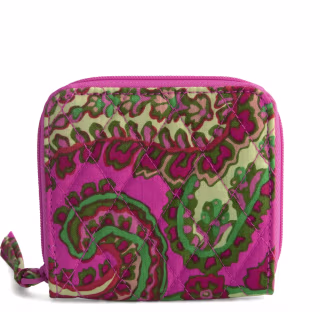 Vera Bradley Outlet Cotton Essential Small Zip-Around Wallet