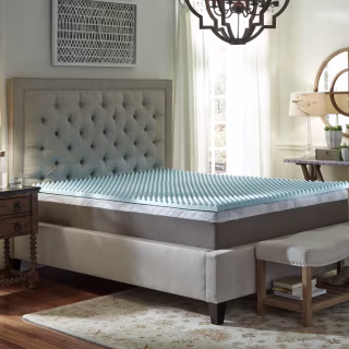 Sleep by Wayfair Twin Reversible Gel Memory Foam Mattress Topper