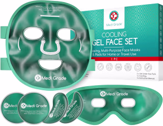 Medi Grade Face Ice Pack and Cooling Eye Mask Set
