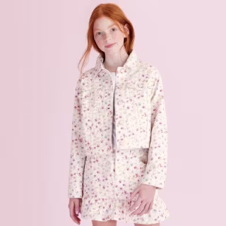 LoveShackFancy x Target Girls' Grace Sunrise Patchwork Denim Jacket