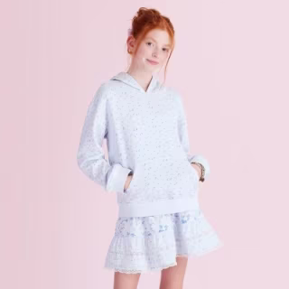 LoveShackFancy x Target Girls' Sophia Everblooming Ditsy French Terry Hooded Sweatshirt