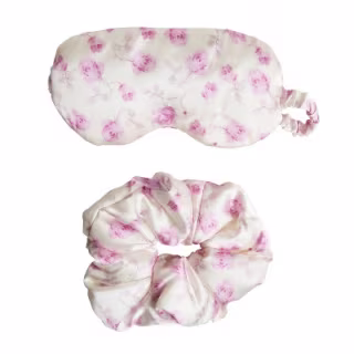 LoveShackFancy x Target Goody Ribbon Rosa Eye Mask + Scrunchie