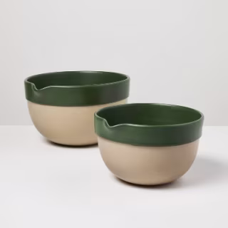 Hearth & Hand with Magnolia Ceramic Mixing Bowls (Set of 2)