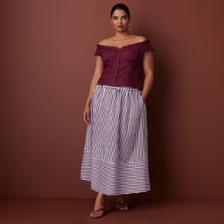 Rosie Assoulin x Target Off the Shoulder Poplin Button-Down Shirt